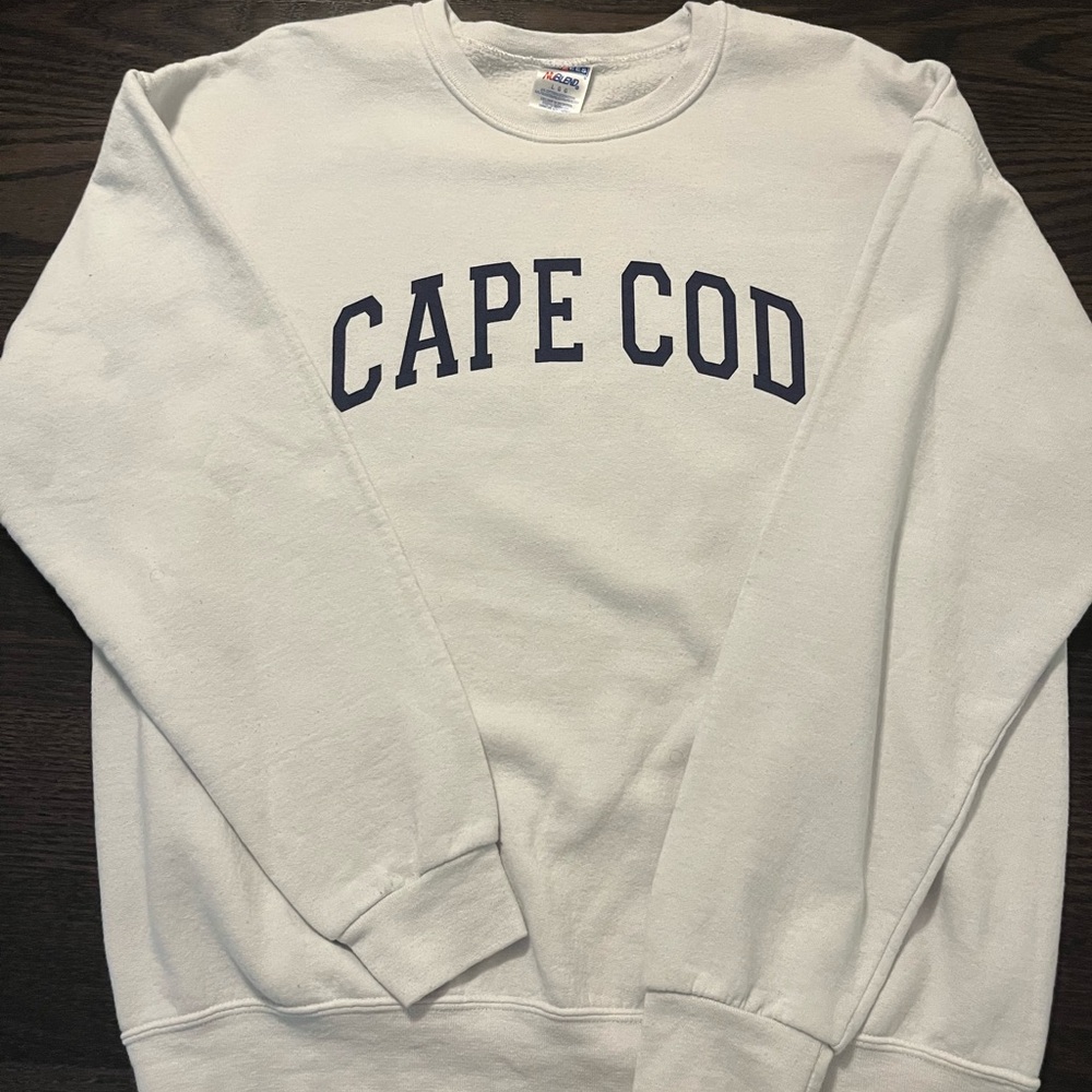 White Cape Cod Crewneck Sweatshirt.